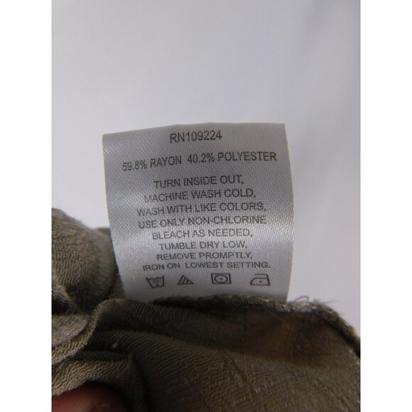 Indigo Soul Beige Crinkle Tunic Top S - V-Neck 3/4 Sleeve Boho - Excellent - Picture 12 of 12